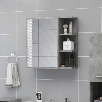 Bathroom Mirror Cabinet Concrete Grey - Stylish & Functional