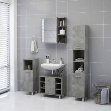 Bathroom Mirror Cabinet Concrete Grey - Stylish & Functional