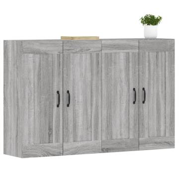 Wall Mounted Cabinets 2 pcs Grey Sonoma Engineered Wood