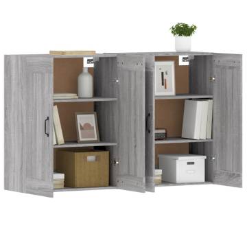 Wall Mounted Cabinets 2 pcs Grey Sonoma Engineered Wood