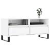 Stylish White TV Cabinet - 100x34.5 cm Engineered Wood