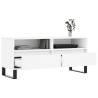 Stylish White TV Cabinet - 100x34.5 cm Engineered Wood