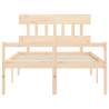 Solid Wood Bed Frame with Headboard 120x200 cm - Hipomarket