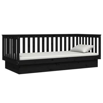 Day Bed Black 90x200 cm | Solid Pine Wood | Hipomarket UK