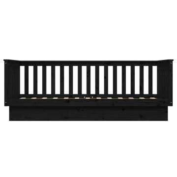 Day Bed Black 90x200 cm | Solid Pine Wood | Hipomarket UK