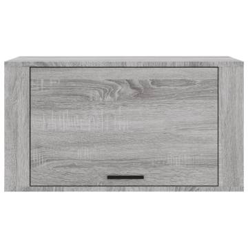 Wall-mounted Shoe Cabinet Grey Sonoma - Stylish Storage Solution