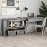 Corner Desk Concrete Grey 200x50x76 cm Engineered Wood Colour concrete grey 