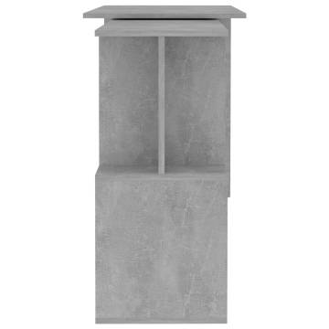 Corner Desk Concrete Grey - Modern Engineered Wood Design