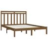 Honey Brown Solid Wood Bed Frame 120x190 cm - Classic Design