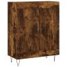 Elegant Smoked Oak Highboard | 69.5x34x180 cm | HipoMarket