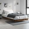 Smoked Oak Bed Frame 100x200 cm - Durable & Stylish Design