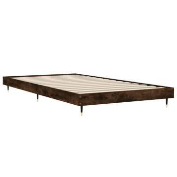 Smoked Oak Bed Frame 100x200 cm - Durable & Stylish Design