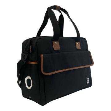 Willex Bicycle Pannier 19L - Durable Black & Brown Bag