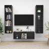 3 Piece TV Cabinet Set High Gloss Grey Engineered Wood Colour high gloss grey Quantity in Package 1 