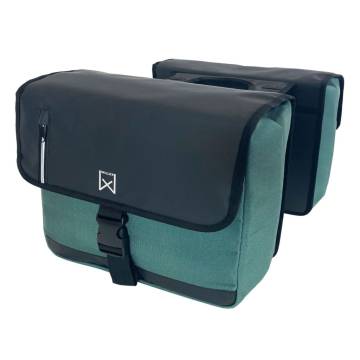 Willex Business Panniers 30L Canvas - Green & Black | Hipomarket