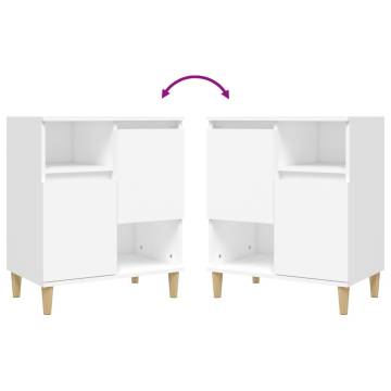 Stylish White Sideboard 60x35x70 cm | Durable Engineered Wood