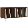 Brown Oak Record Cabinet - Stylish Storage for Vinyl Records