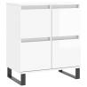 High Gloss White Sideboards - 2 pcs Durable Engineered Wood