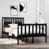 Black Solid Wood Bed Frame 120x190 cm - Small Double