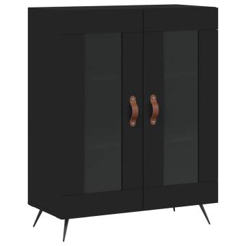 Elegant Highboard Black - 69.5x34x180 cm Engineered Wood