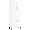 Stylish Highboard in High Gloss White - 69.5x34x180 cm