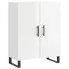 Stylish Highboard in High Gloss White - 69.5x34x180 cm