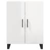 Stylish Highboard in High Gloss White - 69.5x34x180 cm