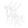 Acrylic Reindeer Christmas Decorations - 3 pcs, Warm White