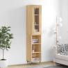 Highboard Sonoma Oak 34.5x34x180 cm Engineered Wood Colour sonoma oak Quantity in Package 1 Model 3 shelves 