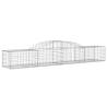 Arched Gabion Baskets Set - Durable Galvanised Iron 300x50x40/60 cm