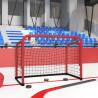 Hockey Goal with Net - Red & Black Steel, 68x32x47 cm