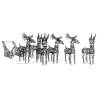 Christmas Decoration Reindeers&Sleighs 320 LEDs Warm White Rattan Quantity in Package 6 Number of LEDs 1 