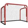 Hockey Goal with Net - Red & Black Steel, 68x32x47 cm