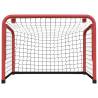 Hockey Goal with Net - Red & Black Steel, 68x32x47 cm