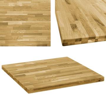 Solid Oak Wood Table Top - 80x80 cm | Hipo Market