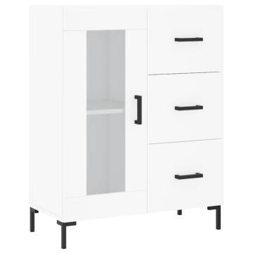 Stylish Highboard White - 69.5x34x180 cm Engineered Wood