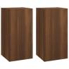 Stylish Brown Oak TV Cabinets - 2 Pcs - Modern Design