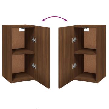 Stylish Brown Oak TV Cabinets - 2 Pcs - Modern Design