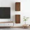 Stylish Brown Oak TV Cabinets - 2 Pcs - Modern Design