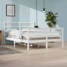 Bed Frame White Solid Wood Pine 160x200 cm Colour white Size 160 x 200 cm 