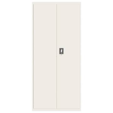 White File Cabinet 90x40x200 cm - Durable Steel Storage Solution