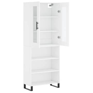 Stylish Highboard White 69.5x34x180 cm - Durable Storage Solution