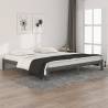 Bed Frame Grey Solid Wood Pine 200x200 cm Colour grey Size 200 x 200 cm 