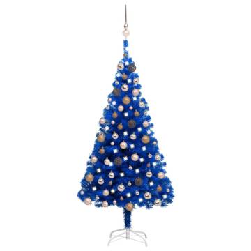 Artificial Pre-lit Christmas Tree with Ball Set - 120 cm Blue