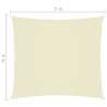 Sunshade Sail Oxford Fabric - 4x5 m Cream Outdoor Shade