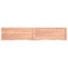 Light Brown Solid Wood Bathroom Countertop | 200x40 cm