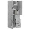 Stylish Highboard Concrete Grey - 69.5x34x180 cm | Hipomarket