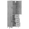 Stylish Highboard Concrete Grey - 69.5x34x180 cm | Hipomarket