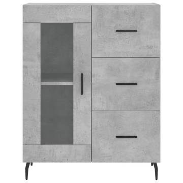 Stylish Highboard Concrete Grey - 69.5x34x180 cm | Hipomarket