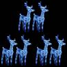 Christmas Reindeers 6 pcs Blue 240 LEDs Acrylic Colour blue Quantity in Package 6 Number of LEDs 1 